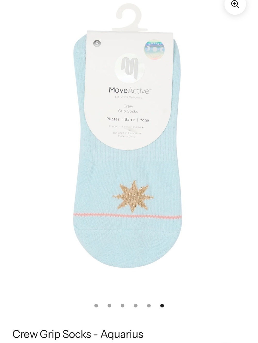 Women’s Crew Grip Socks in Light Blue (Aquarius)